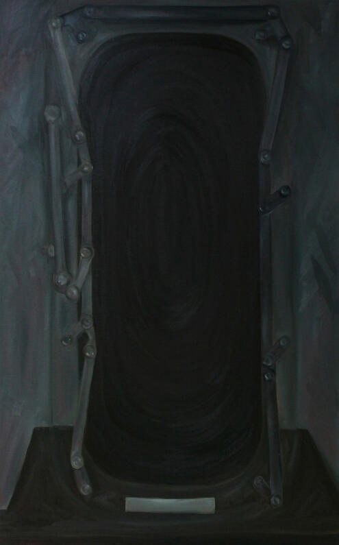 door to nothingness (left), 30"x48", Oil on canvas